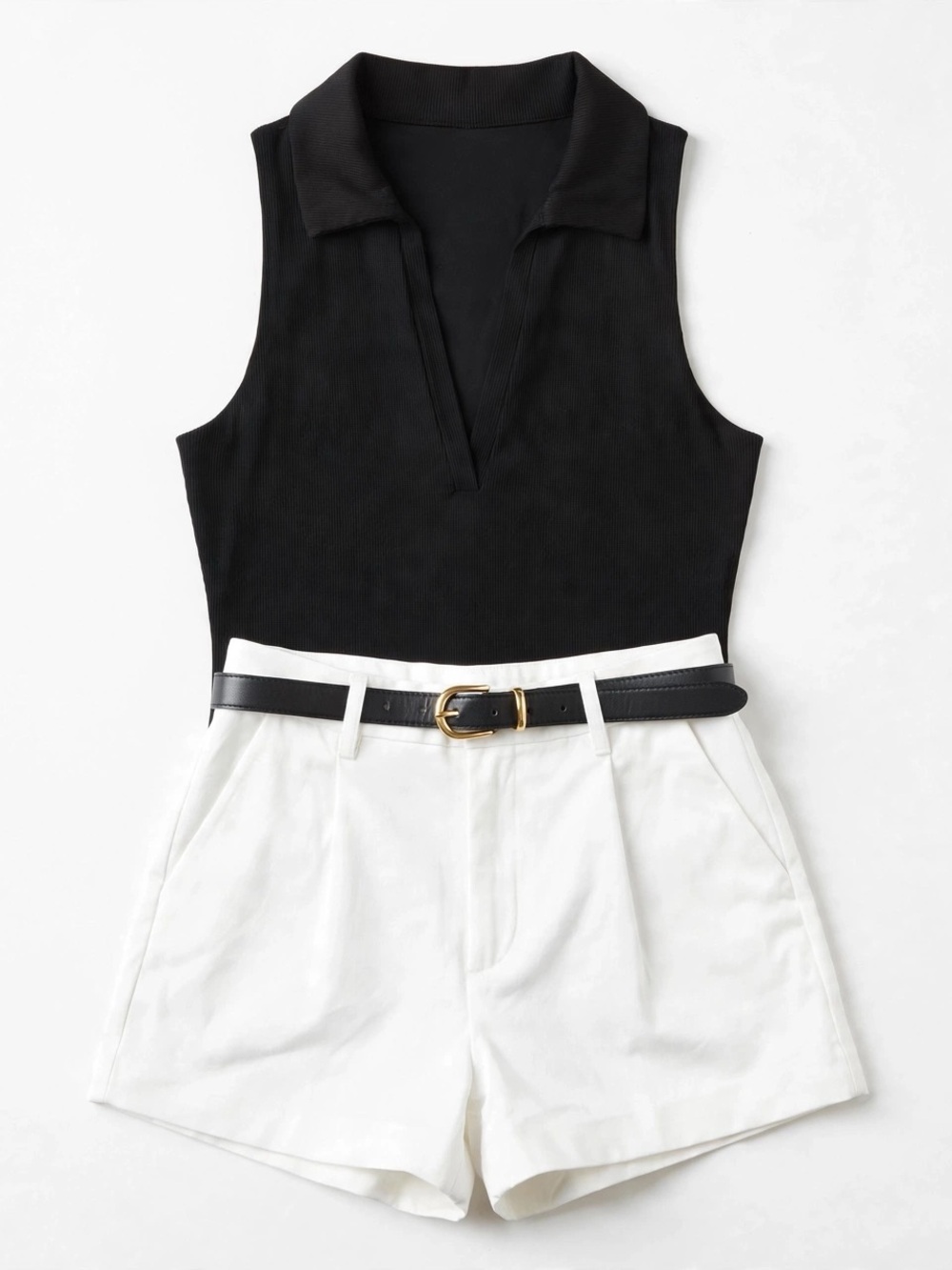 House of Harlow 1960 Black Sleeveless Polo Bodysuit for Kids